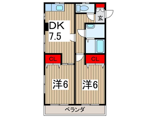 メゾンクレスの物件間取画像